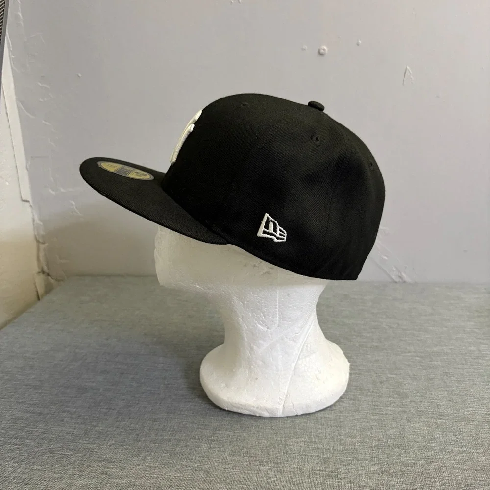 New Era Hat Mens 7‎ 3/8 Black 59FIFTY New York Yankees Fitted MLB Cap